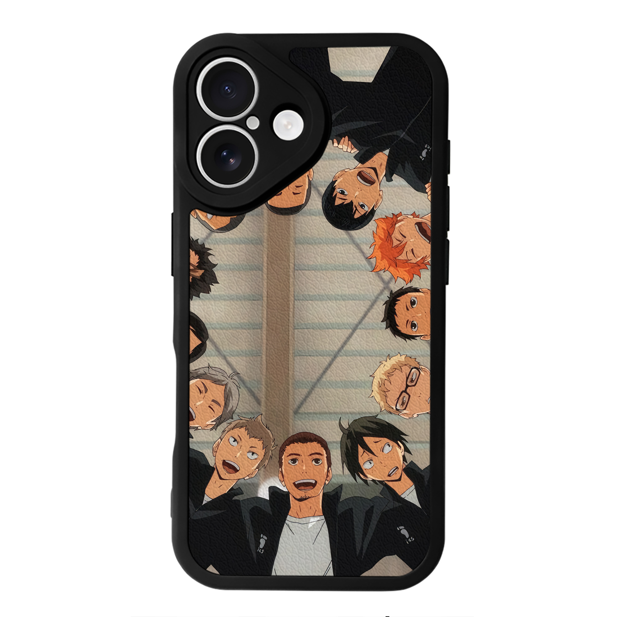 （画像用） ハイキュー!! Haikyu!! 【iPhone 16シリーズ対応】シリコンスマホケース（レザー調） 材質：シリコン